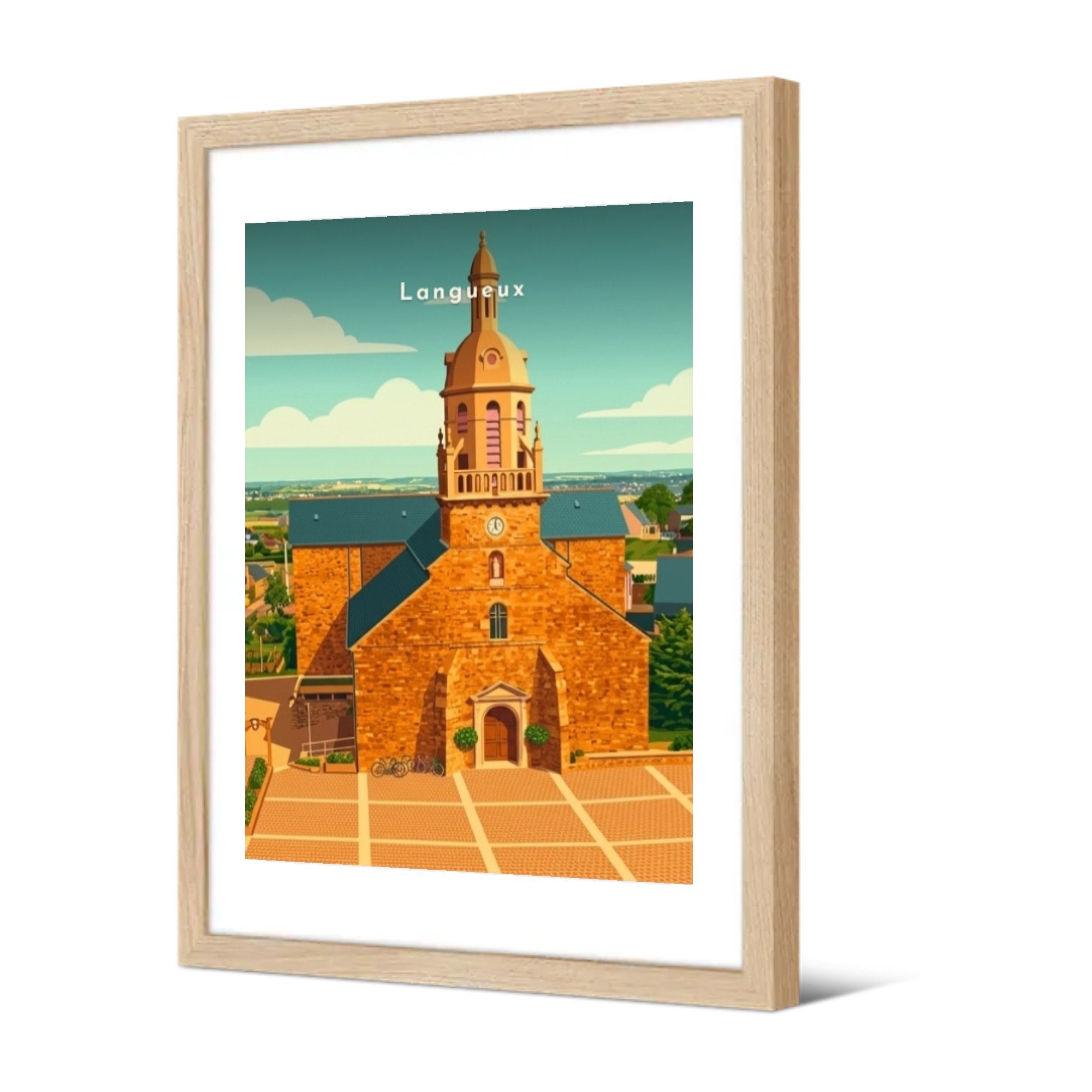 Église Saint-Pierre-et-Saint-Paul — Pôdevache, encadrée, vue de trois quarts