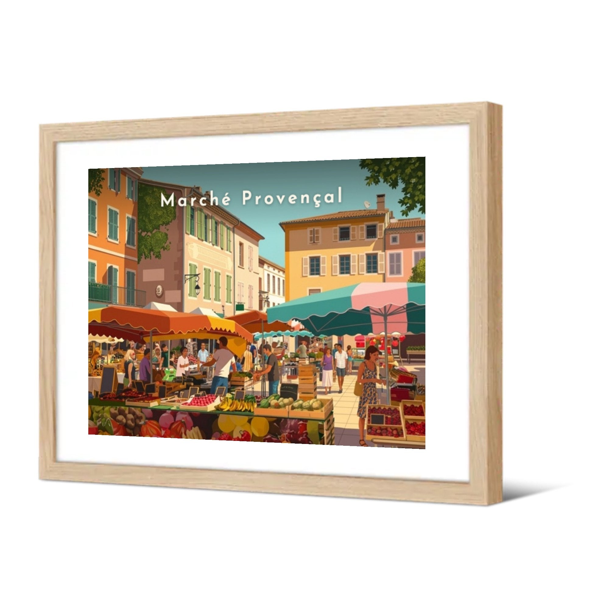 Marché Provençal — Pôdevache, encadrée, vue de trois quarts