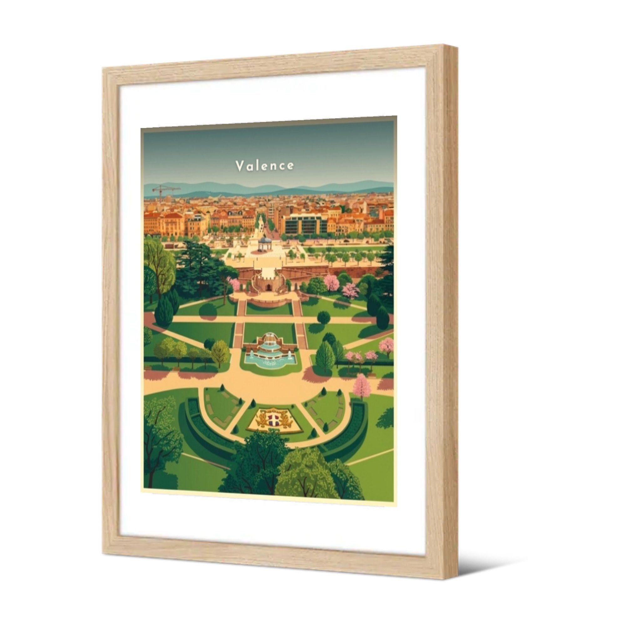Vue panoramique sur le parc Jouvet — Pôdevache, encadrée, vue de trois quarts