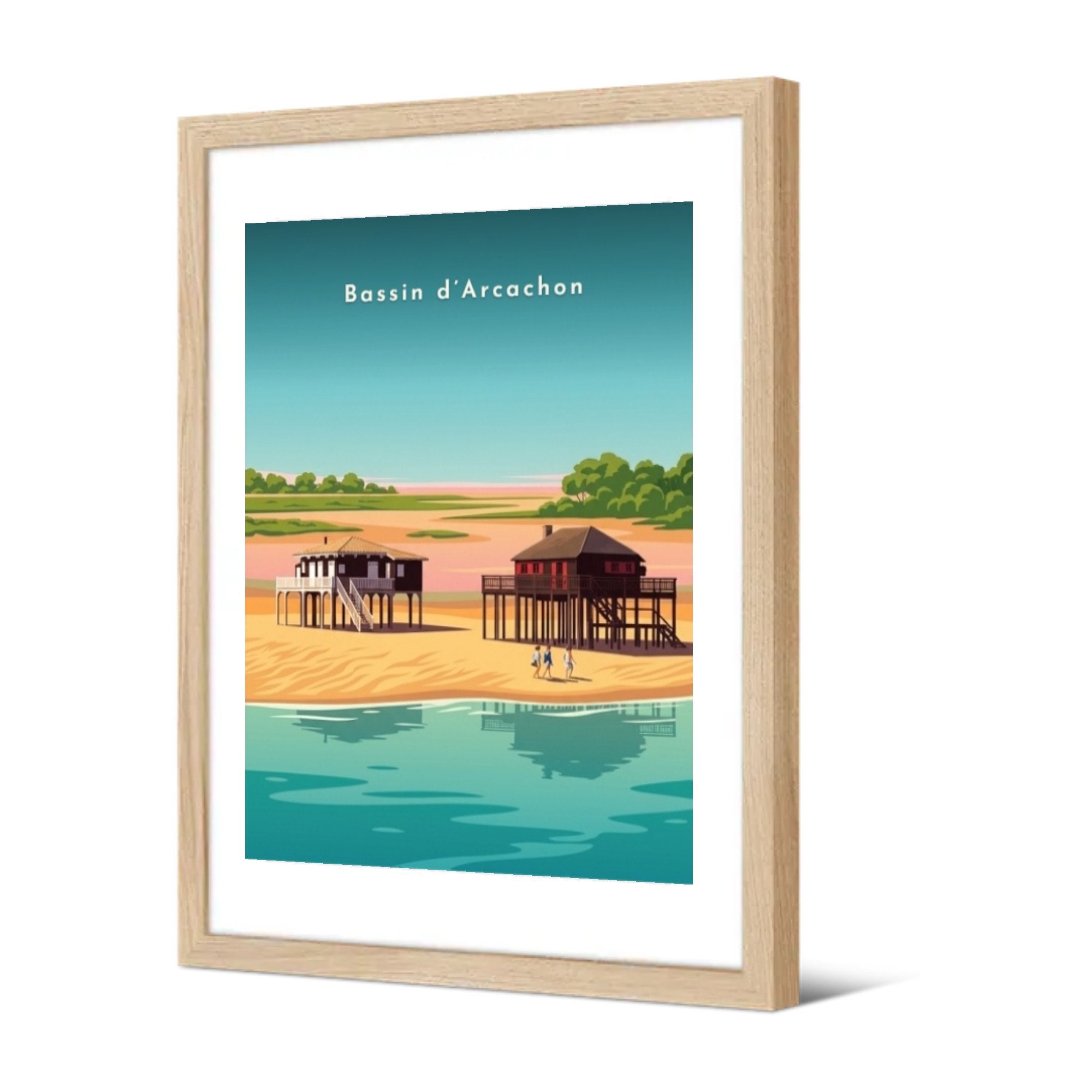 Bassin d’Arcachon — Pôdevache, encadrée, vue de trois quarts