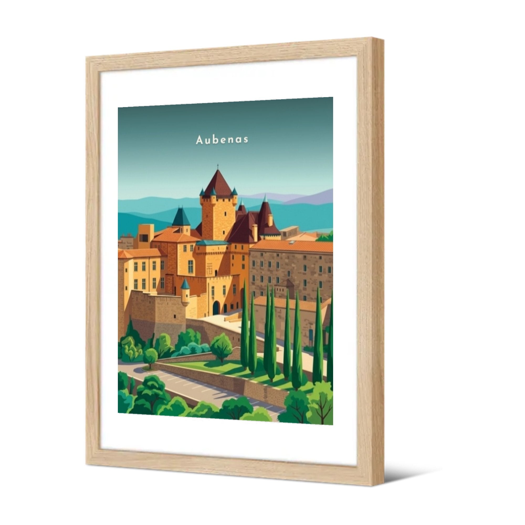 Le château de Montlaur — Pôdevache, encadrée, vue de trois quarts