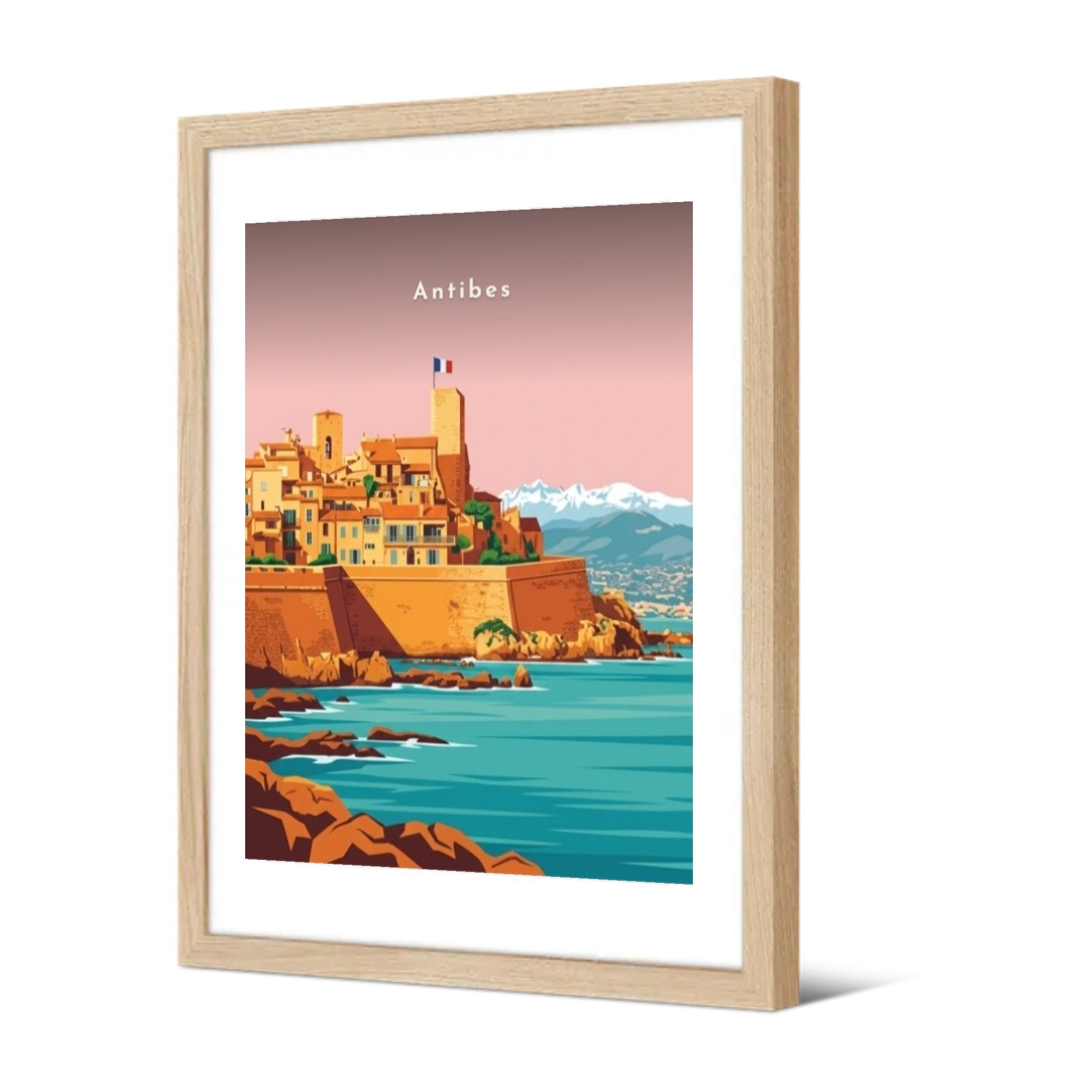 Les remparts depuis les rochers — Pôdevache, encadrée, vue de trois quarts