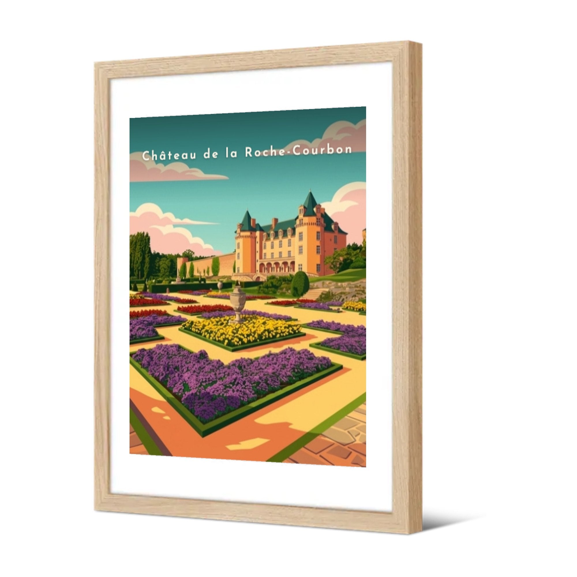 Château de la Roche-Courbon — Pôdevache, encadrée, vue de trois quarts