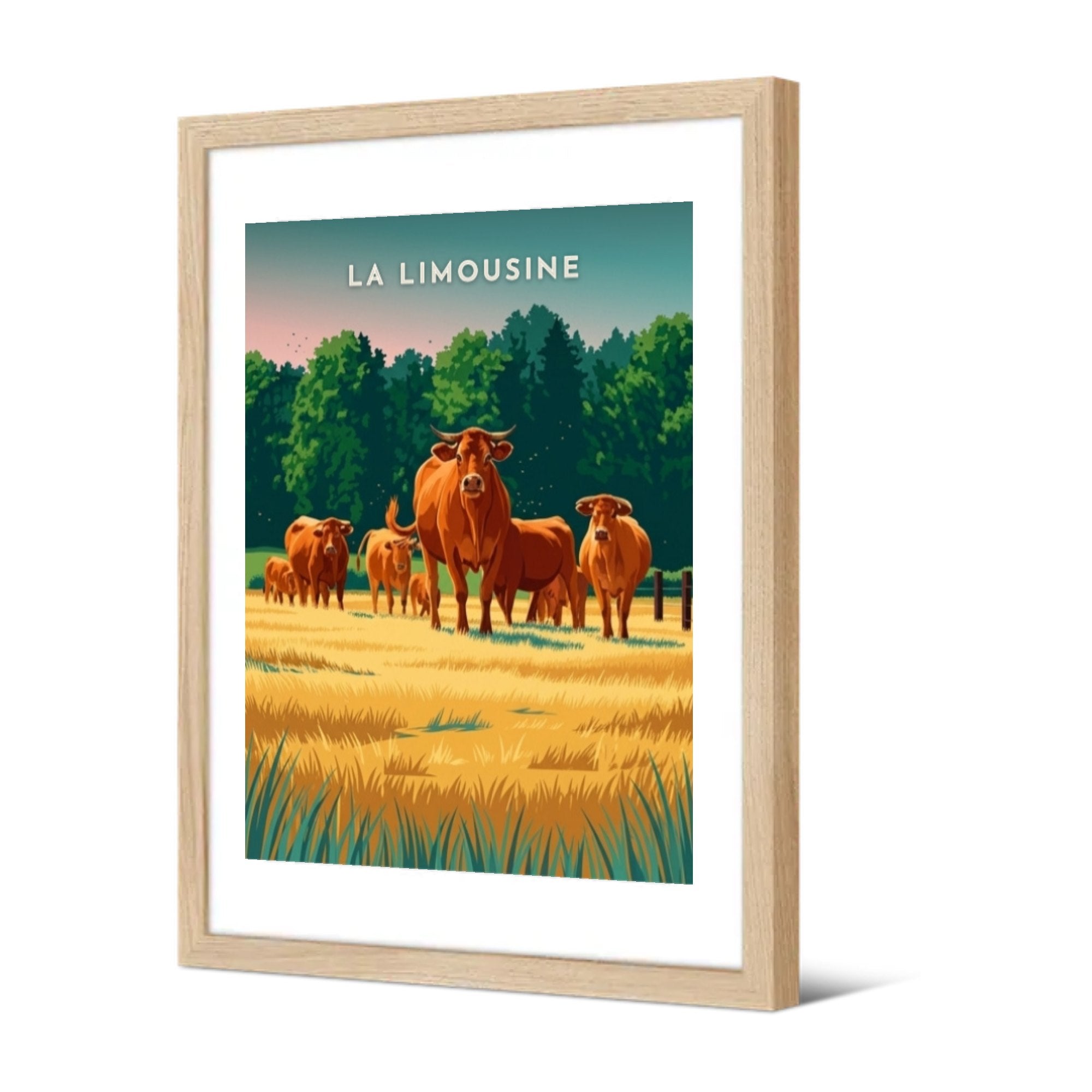 La Limousine — Pôdevache, encadrée, vue de trois quarts