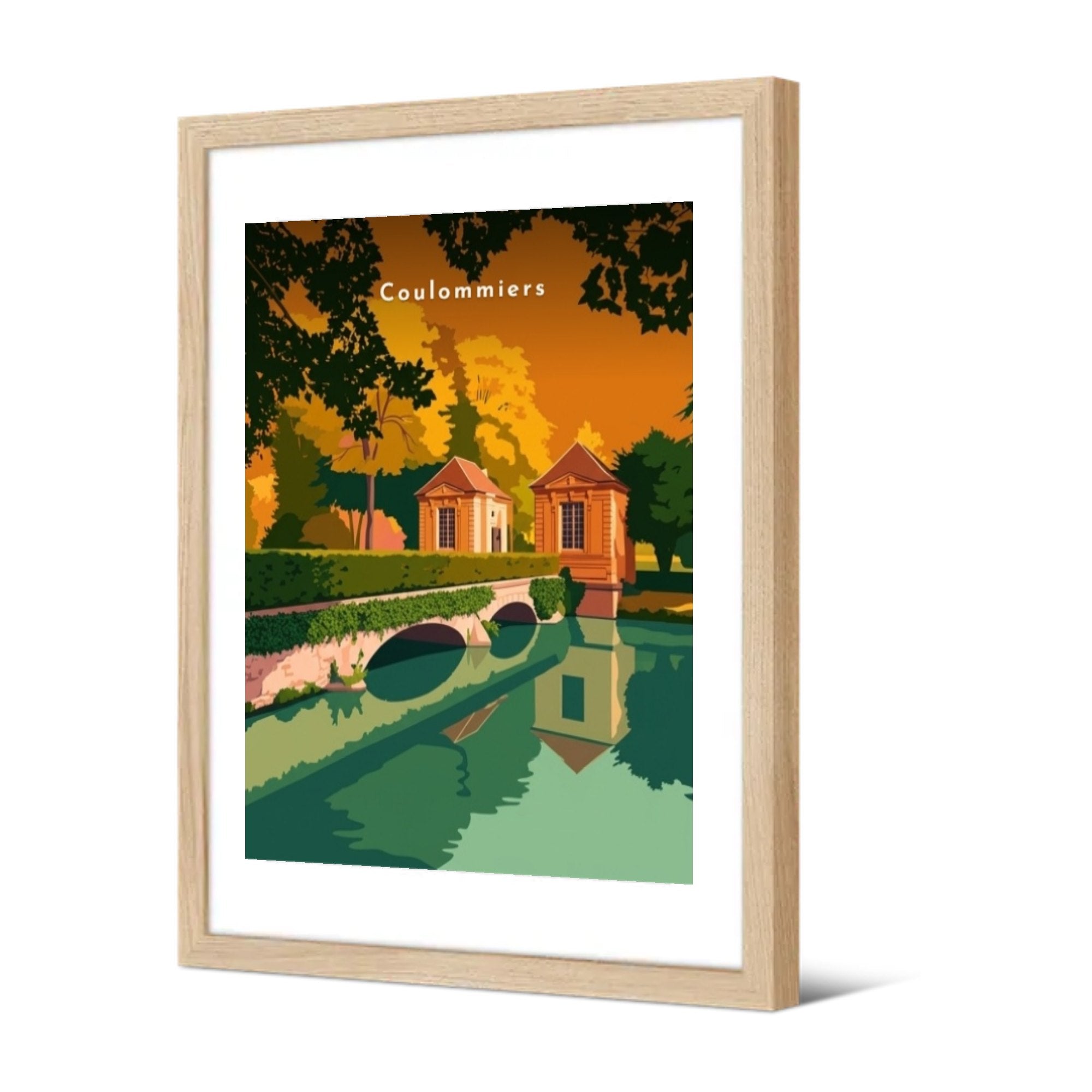 Le pont du parc des Capucins — Pôdevache, encadrée, vue de trois quarts
