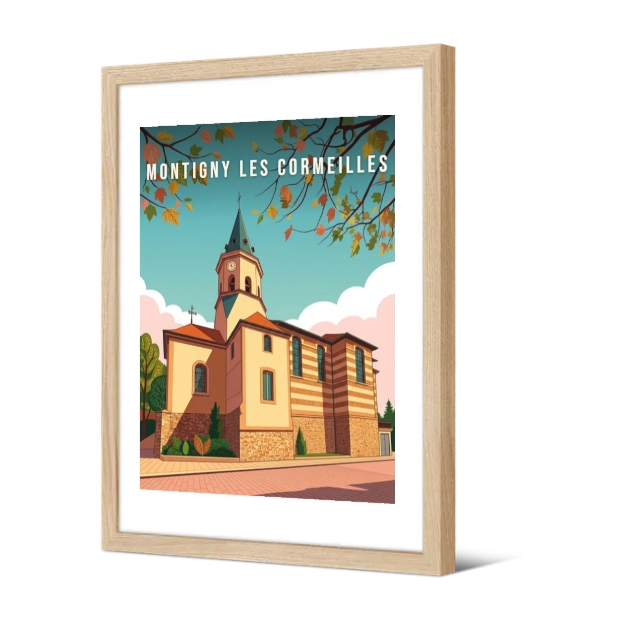 Église Saint-Martin — Pôdevache, encadrée, vue de trois quarts