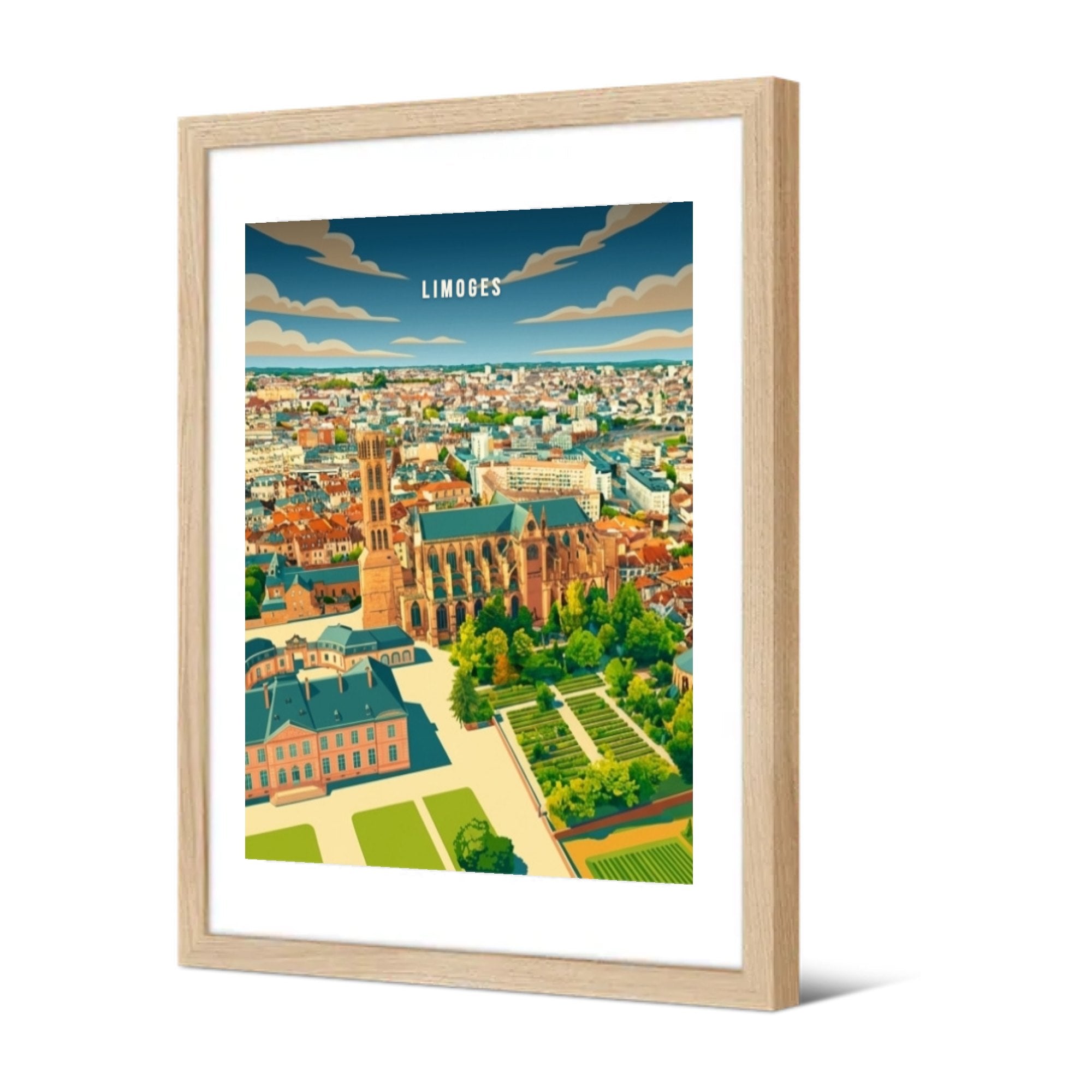 Cathédrale Saint-Étienne — Pôdevache, encadrée, vue de trois quarts