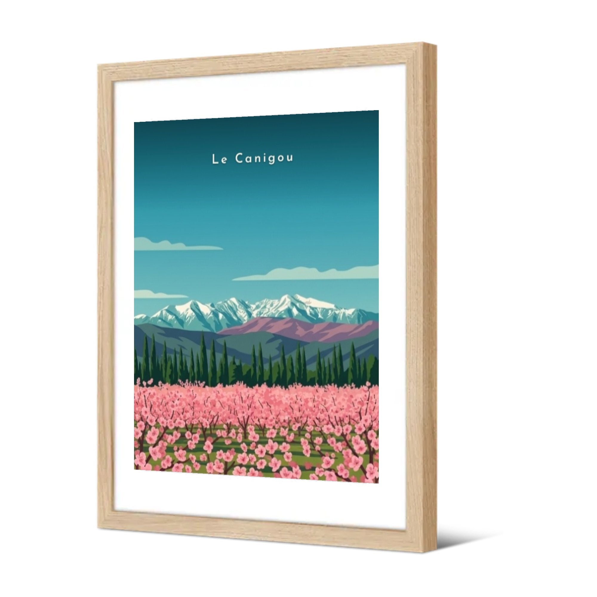Le Canigou — Pôdevache, encadrée, vue de trois quarts