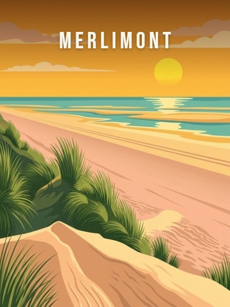 Les dunes et la plage au couchant — Pôdevache, visuel seul