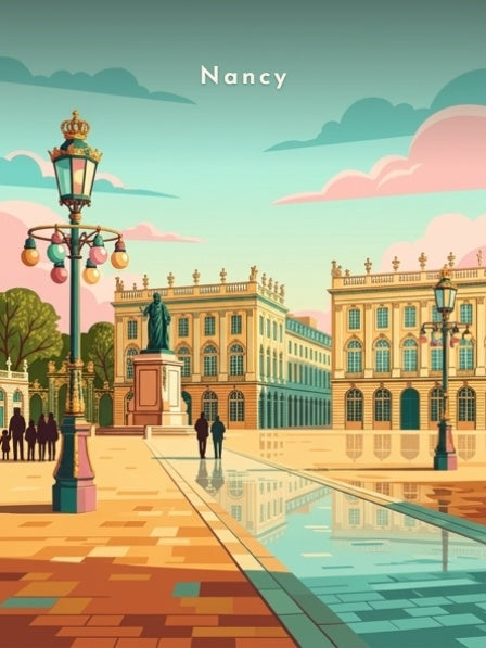 Miroir d'eau sur la place Stanislas — Pôdevache, visuel seul