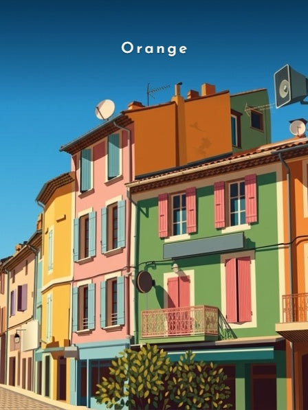 Façades colorées du centre ancien — Pôdevache, visuel seul