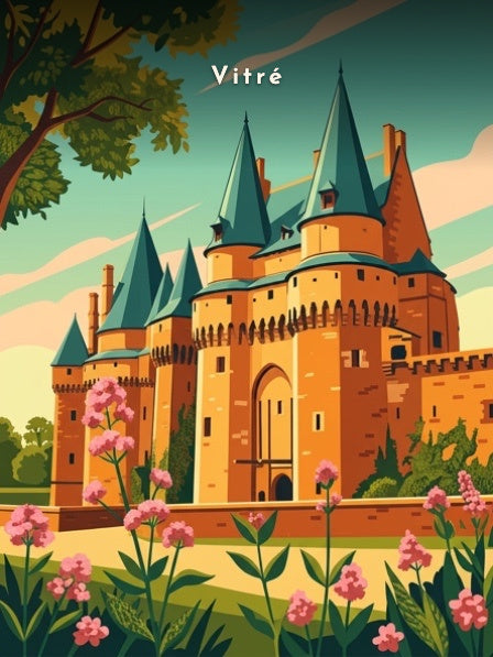 Le châtelet d'entrée et parterre fleuri — Pôdevache, visuel seul