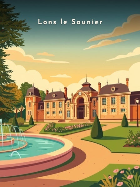 Les Thermes et la fontaine — Pôdevache, visuel seul