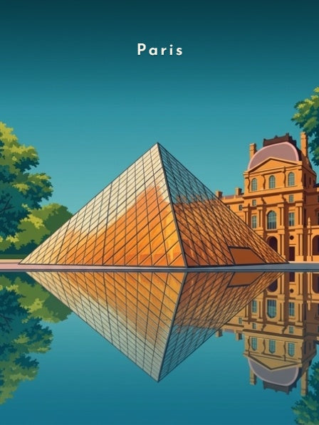 Reflet de la pyramide du Louvre — Pôdevache, visuel seul