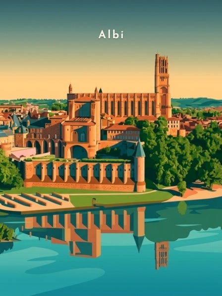 La Cité épiscopale depuis le Tarn — Pôdevache, visuel seul