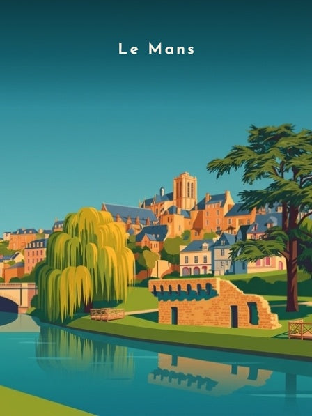 Cité Plantagenêt sous un ciel pur — Pôdevache, visuel seul