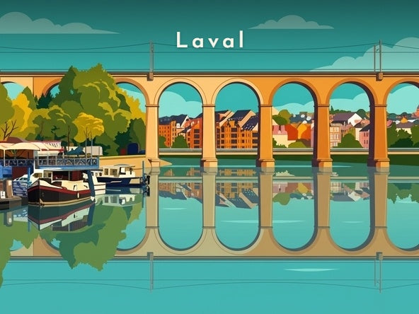 Le viaduc sur la Mayenne — Pôdevache, visuel seul