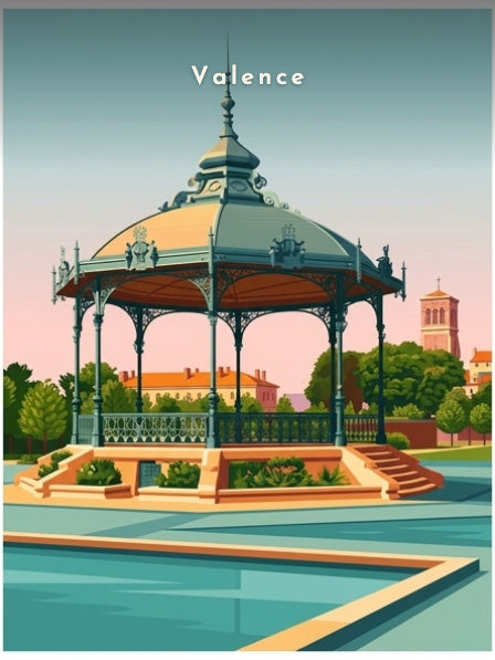 Le kiosque Peynet au couchant — Pôdevache, visuel seul