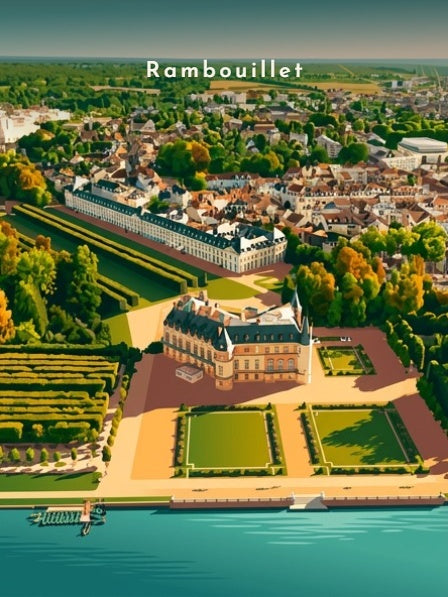 Le château et les parterres — Pôdevache, visuel seul