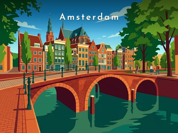 Pont et maisons sur le canal — Pôdevache, visuel seul