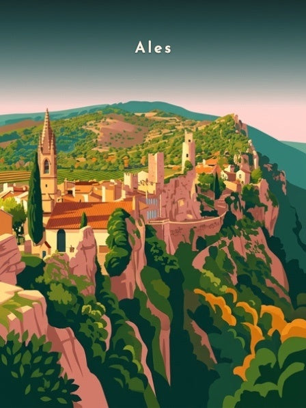 Village perché et contreforts cévenols — Pôdevache, visuel seul