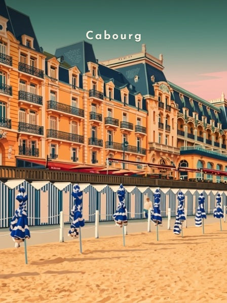Le Grand Hôtel et la plage — Pôdevache, visuel seul
