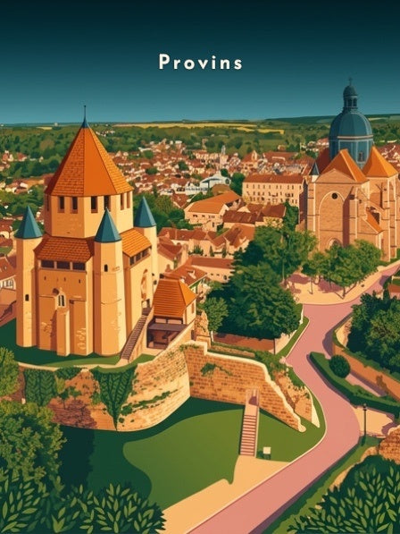 Tour César et collégiale Saint-Quiriace — Pôdevache, visuel seul