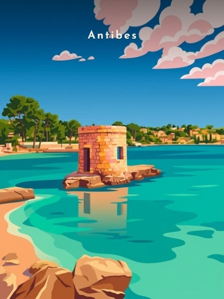 Tour de la plage des Ondes et rochers — Pôdevache, visuel seul