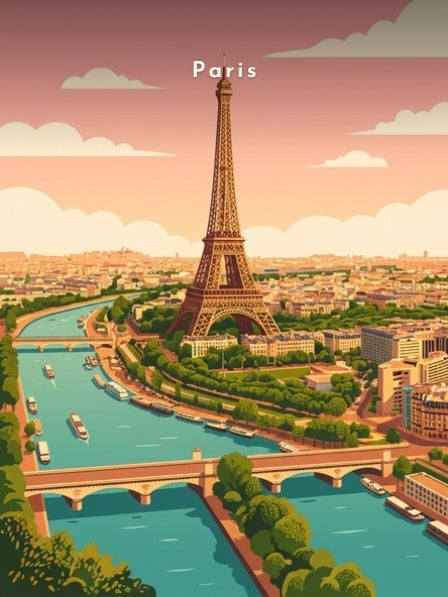 La tour Eiffel et la Seine — Pôdevache, visuel seul