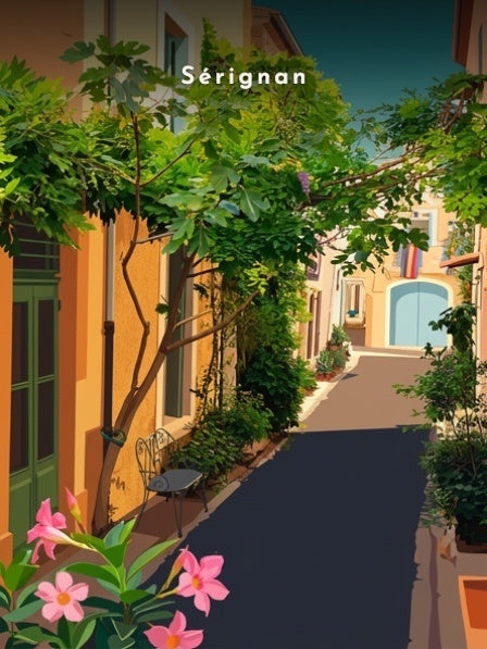 Ruelle fleurie du vieux village — Pôdevache, visuel seul