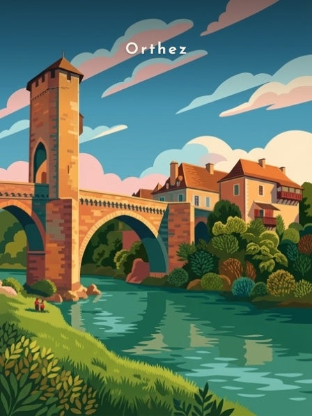 Le Pont Vieux depuis la rive — Pôdevache, visuel seul