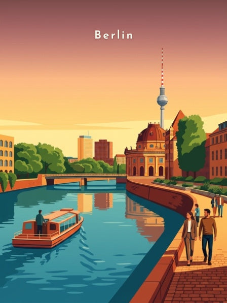Le Bode-Museum et la Fernsehturm — Pôdevache, visuel seul