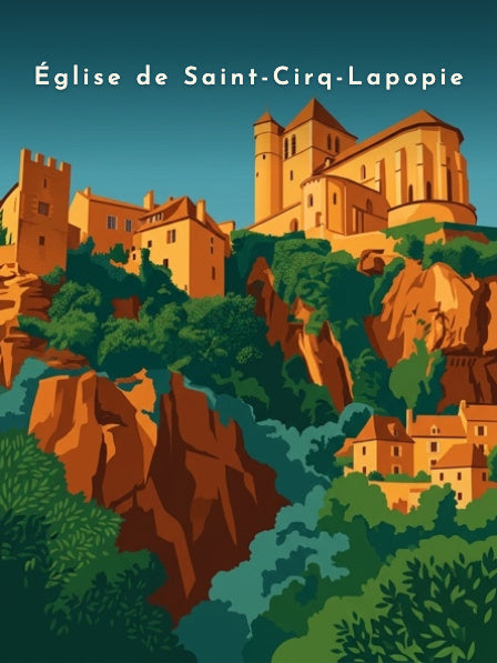 Église de Saint-Cirq-Lapopie — Pôdevache, visuel seul