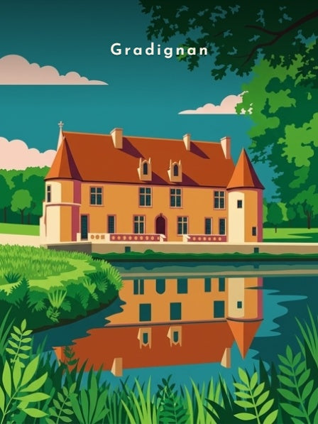 Le château et son plan d'eau — Pôdevache, visuel seul
