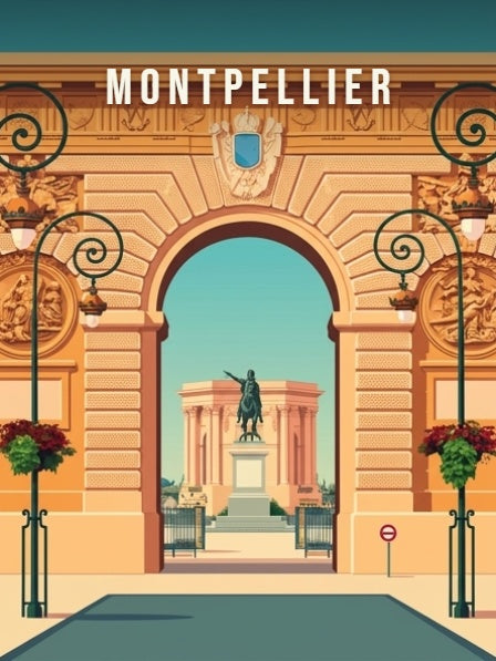 L'Arc de Triomphe et le Peyrou — Pôdevache, visuel seul