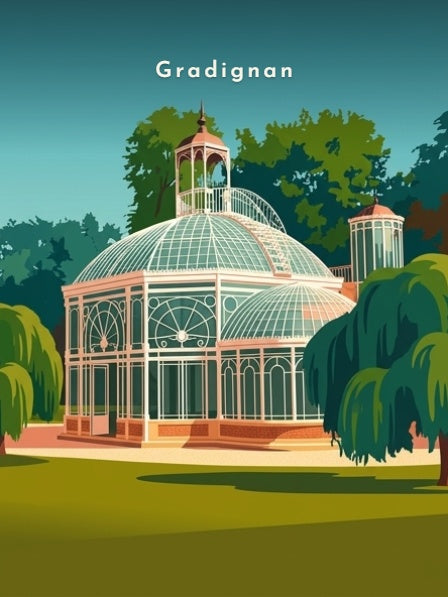La serre Eiffel, parc de Laurenzane — Pôdevache, visuel seul