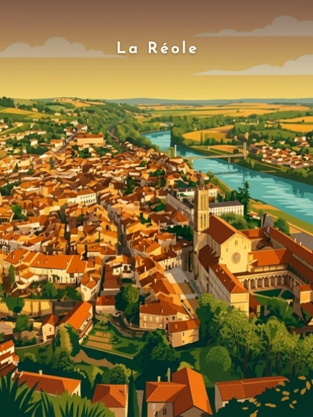 Prieuré des Bénédictins et la Garonne — Pôdevache, visuel seul