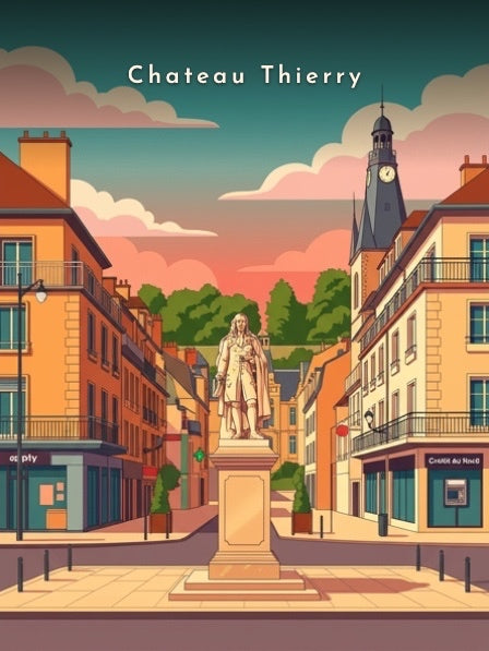 Statue de Jean de La Fontaine — Pôdevache, visuel seul