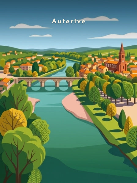 L'Ariège et l'église Saint-Paul — Pôdevache, visuel seul