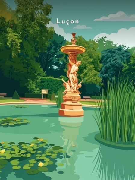 Le bassin aux nénuphars et la fontaine — Pôdevache, visuel seul