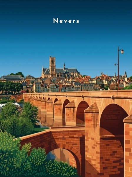 Le pont de Loire et la cathédrale — Pôdevache, visuel seul