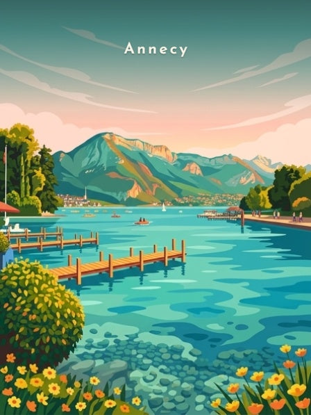 Les pontons du lac — Pôdevache, visuel seul