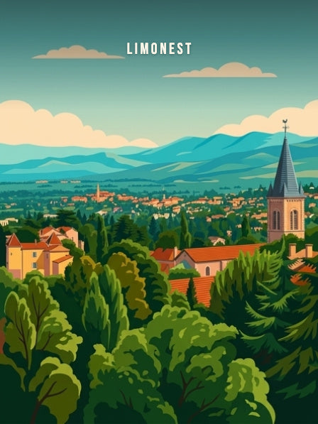 Vue sur le village et les monts d'Or — Pôdevache, visuel seul