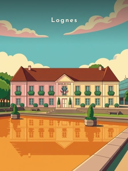 L'Hôtel de Ville et son bassin doré — Pôdevache, visuel seul