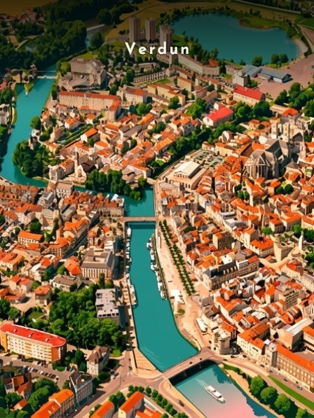 La Meuse et le centre historique — Pôdevache, visuel seul
