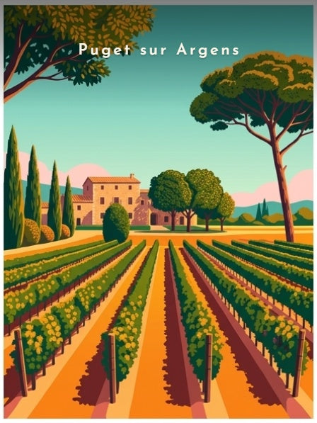 Vignes et bastide provençale — Pôdevache, visuel seul