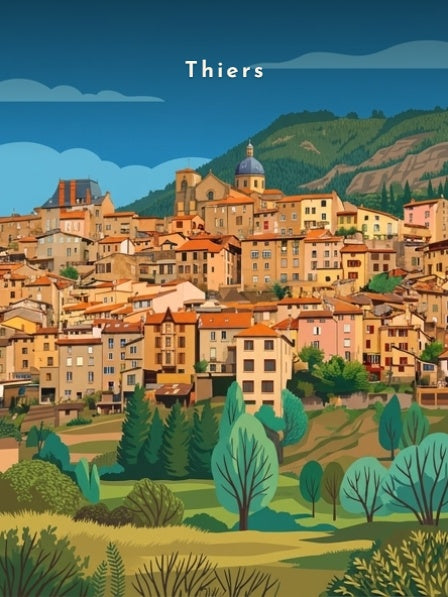 La ville haute à flanc de colline — Pôdevache, visuel seul