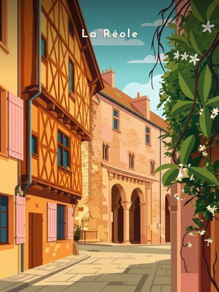 L'ancien hôtel de ville et ses arcades — Pôdevache, visuel seul