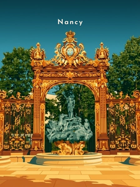 Fontaine de Neptune, place Stanislas — Pôdevache, visuel seul