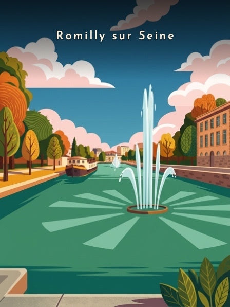Le canal et ses fontaines — Pôdevache, visuel seul